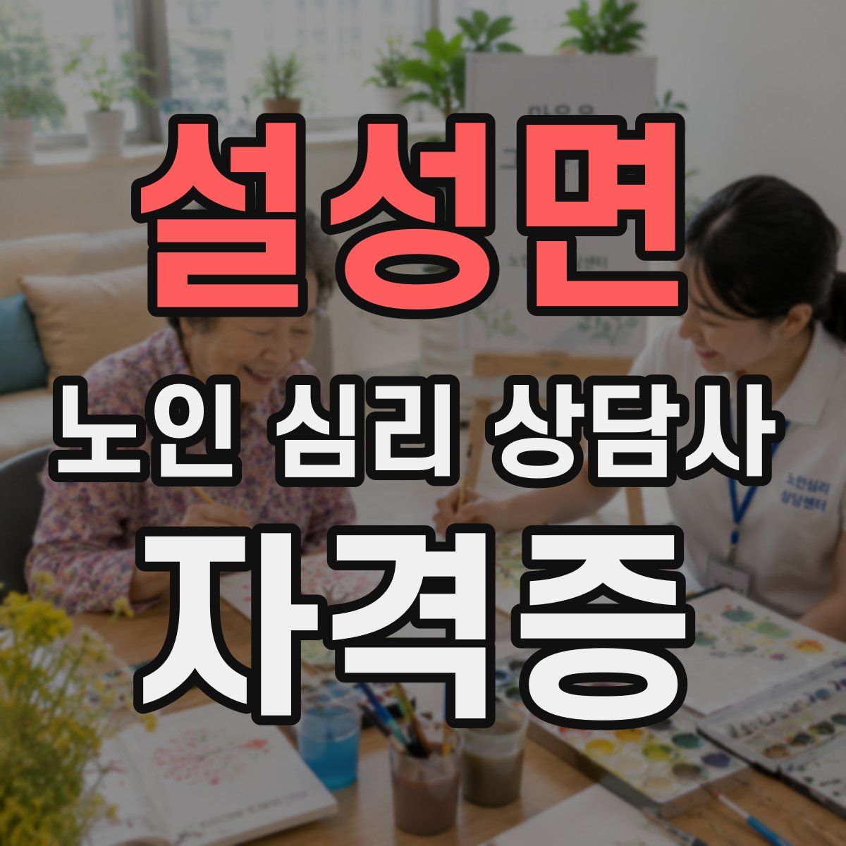 설성면 노인 심리 상담사 자격증