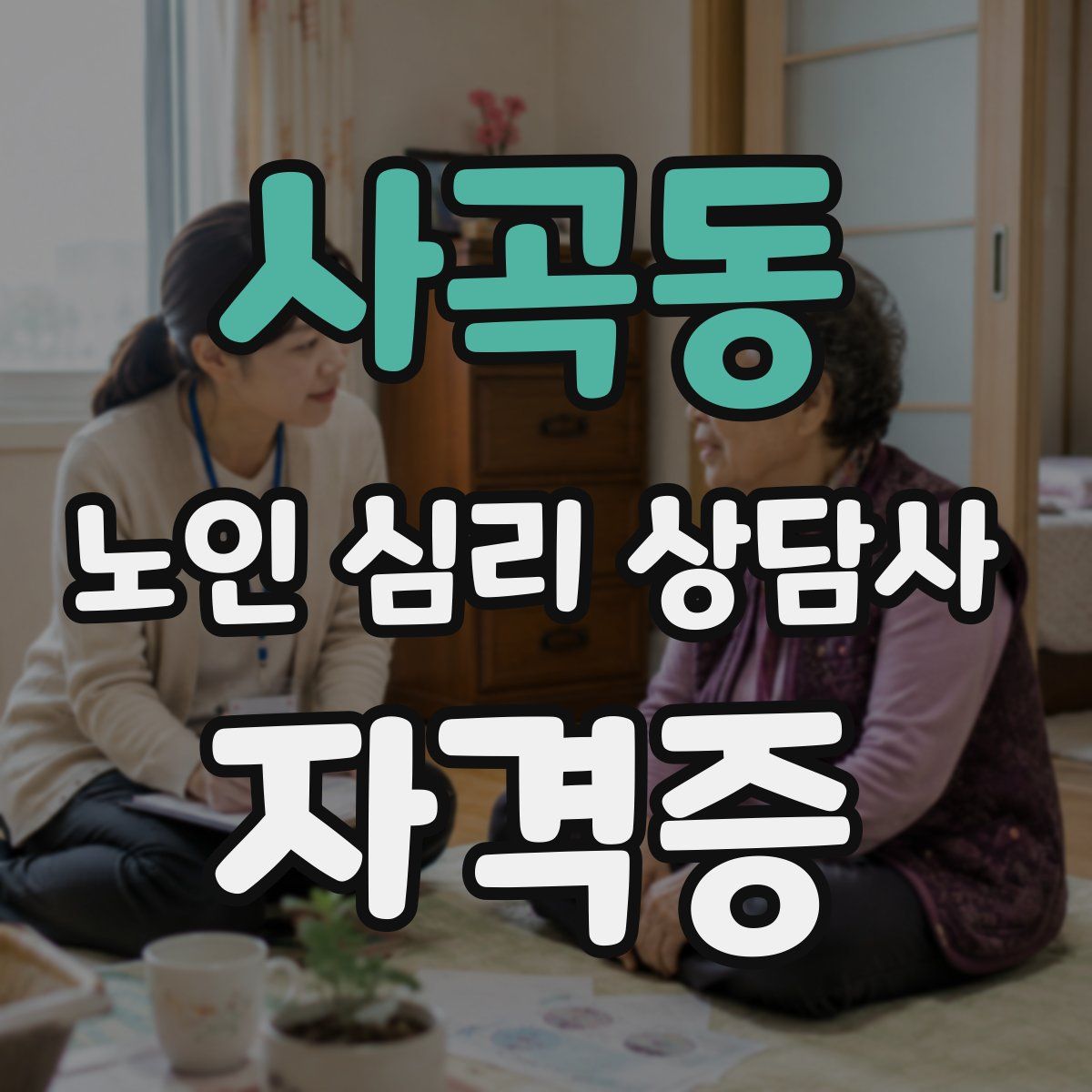사곡동 노인 심리 상담사 자격증