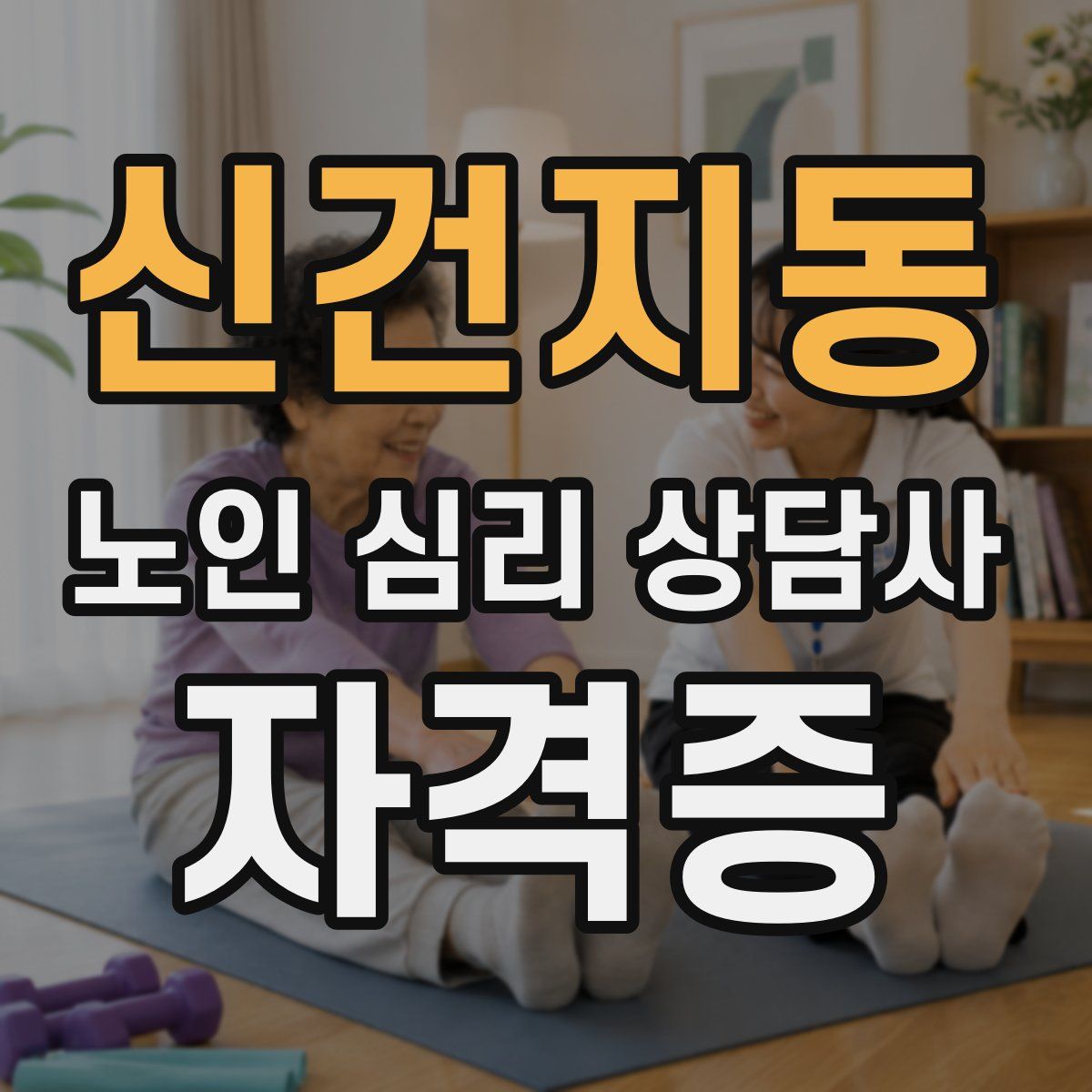 신건지동 노인 심리 상담사 자격증