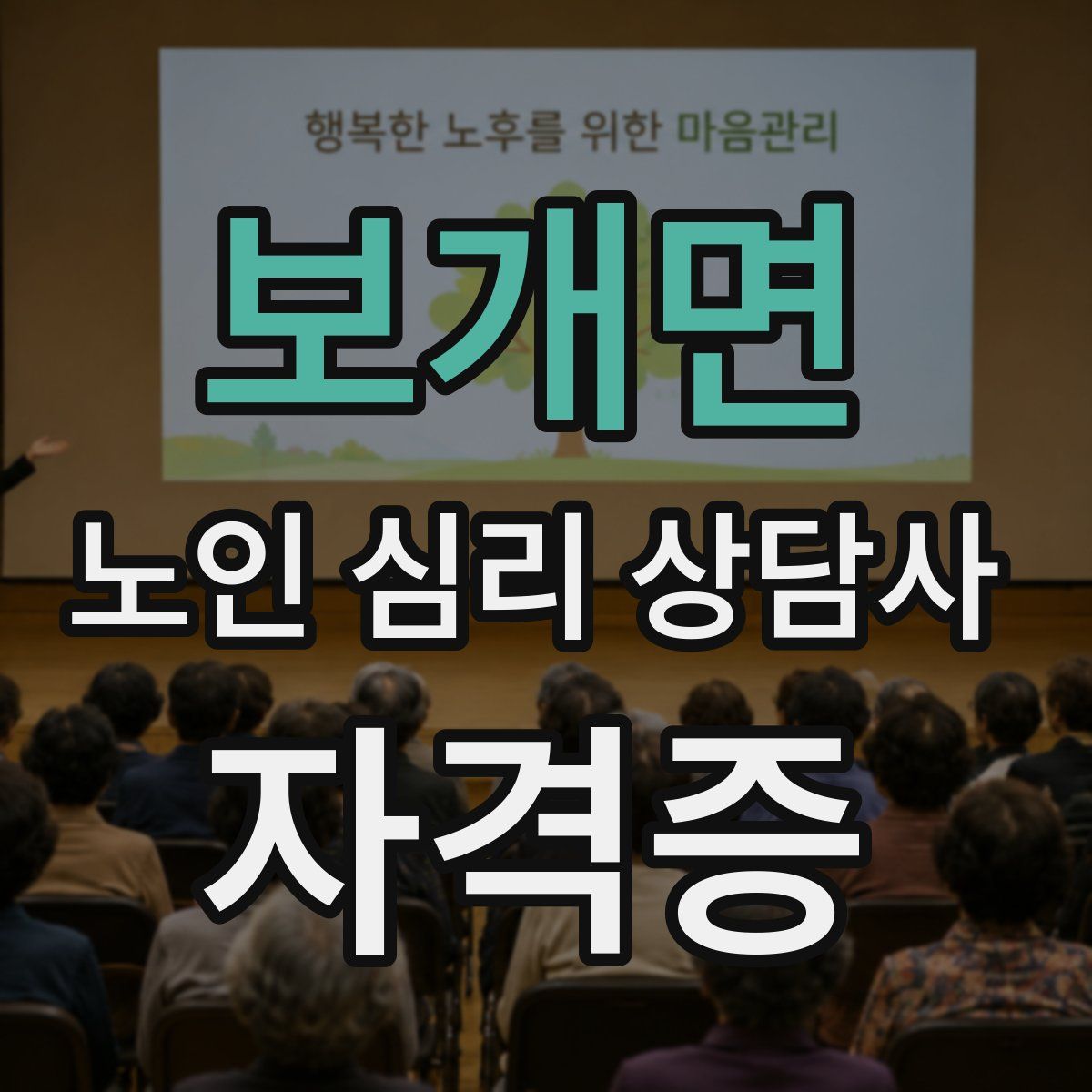 보개면 노인 심리 상담사 자격증