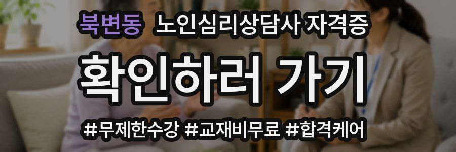 북변동 노인 심리 상담사 자격증