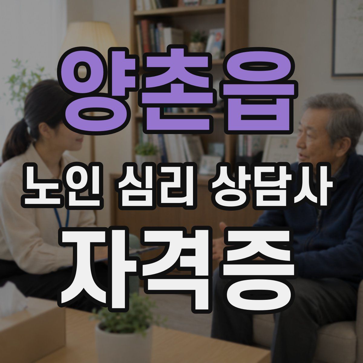 양촌읍 노인 심리 상담사 자격증
