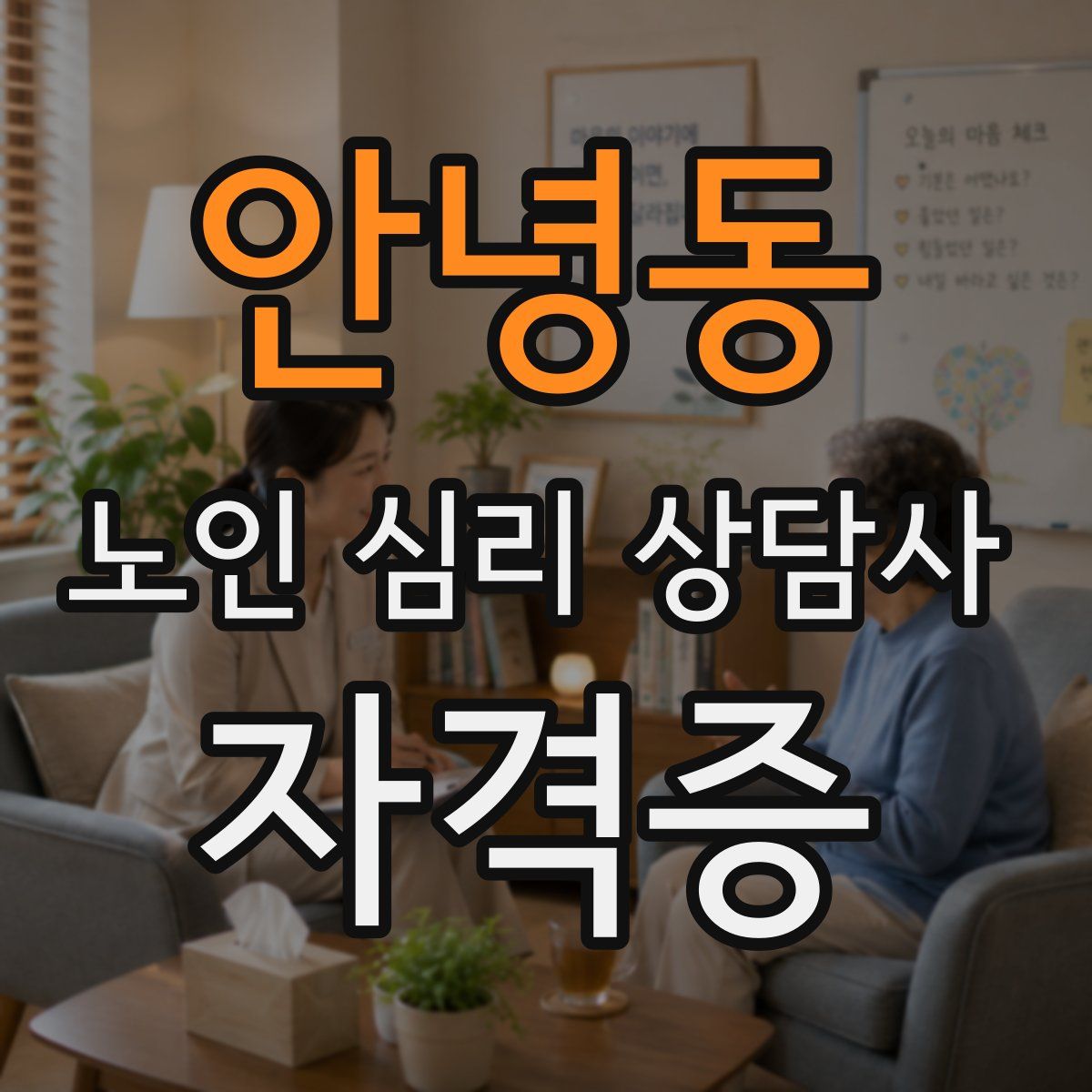 안녕동 노인 심리 상담사 자격증