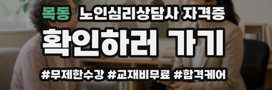 목동 노인 심리 상담사 자격증
