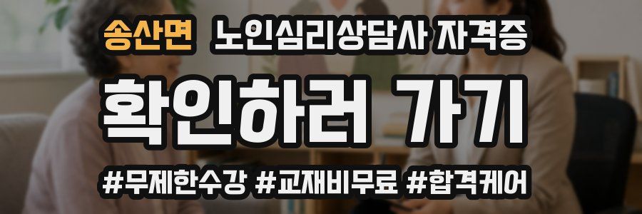 송산면 노인 심리 상담사 자격증