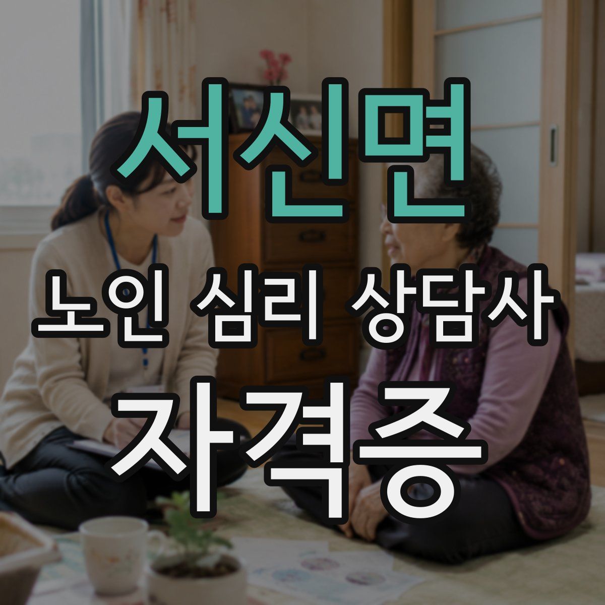 서신면 노인 심리 상담사 자격증