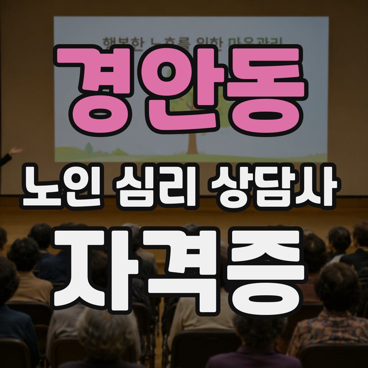 경안동 노인 심리 상담사 자격증