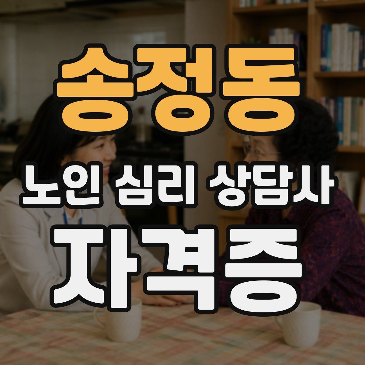 송정동 노인 심리 상담사 자격증