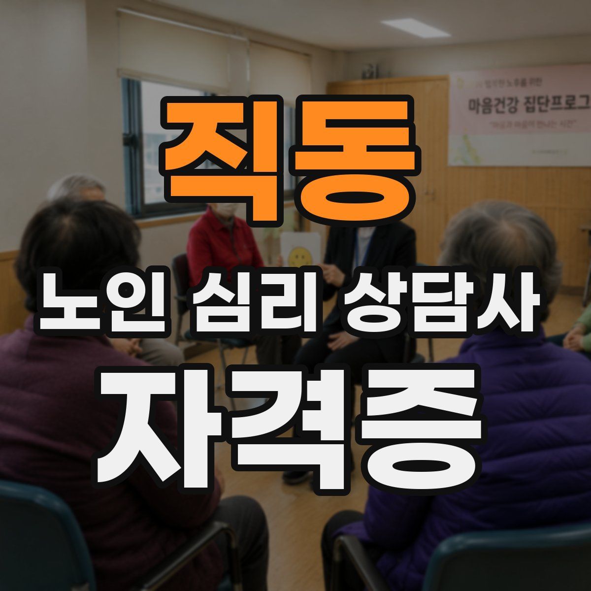 직동 노인 심리 상담사 자격증