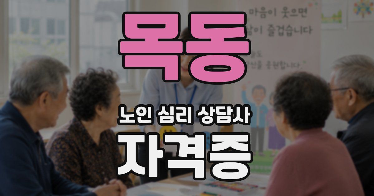 목동 노인 심리 상담사 자격증