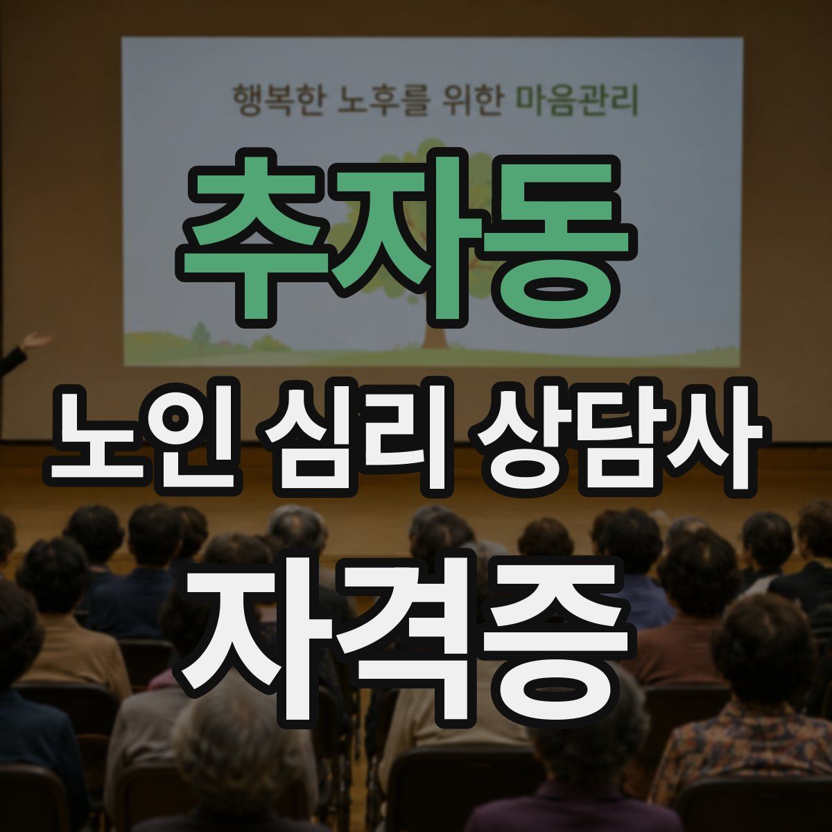 추자동 노인 심리 상담사 자격증