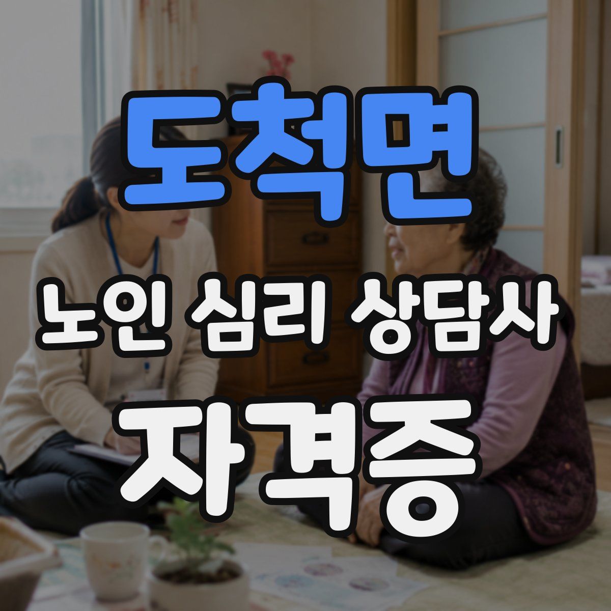 도척면 노인 심리 상담사 자격증