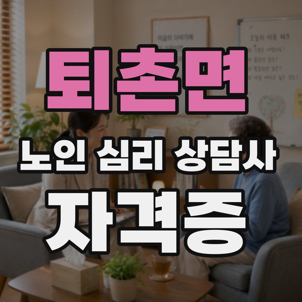 퇴촌면 노인 심리 상담사 자격증