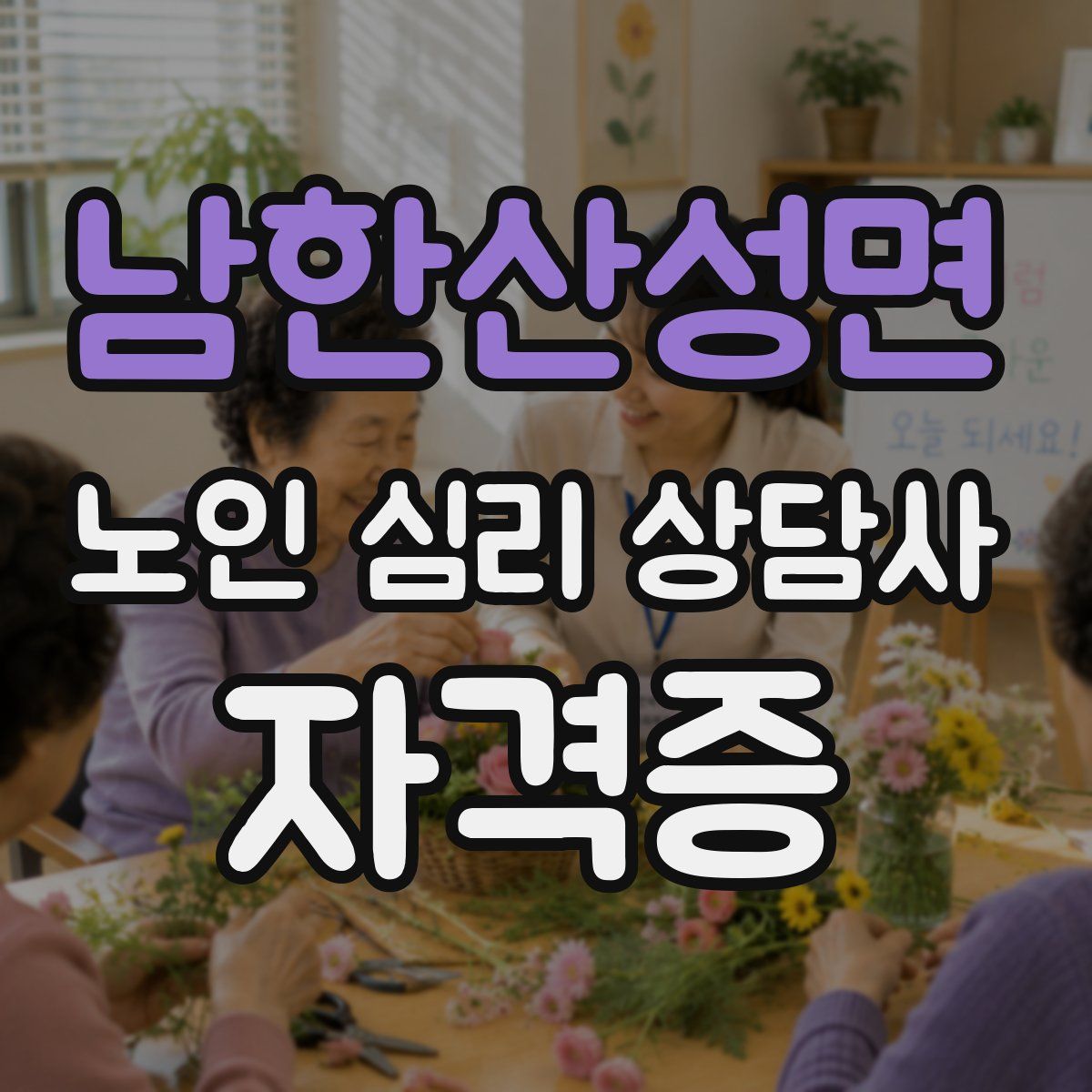 남한산성면 노인 심리 상담사 자격증