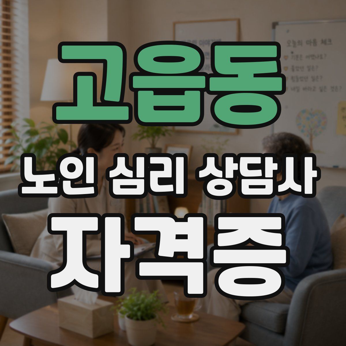 고읍동 노인 심리 상담사 자격증