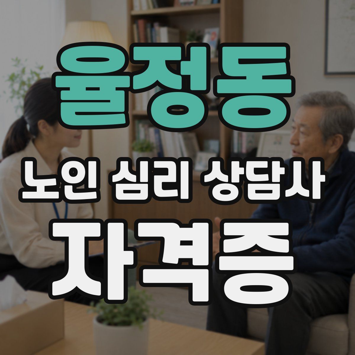 율정동 노인 심리 상담사 자격증