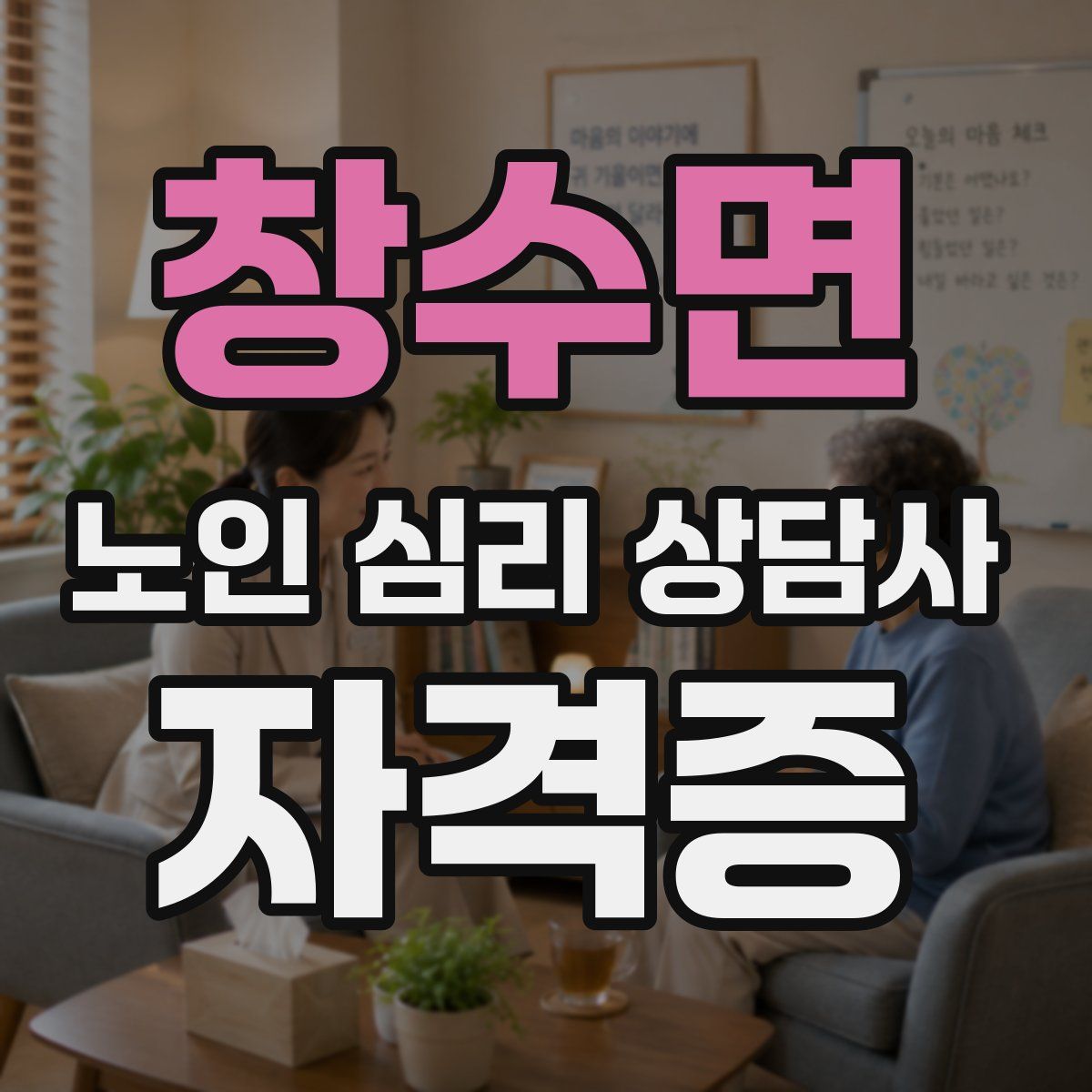 창수면 노인 심리 상담사 자격증
