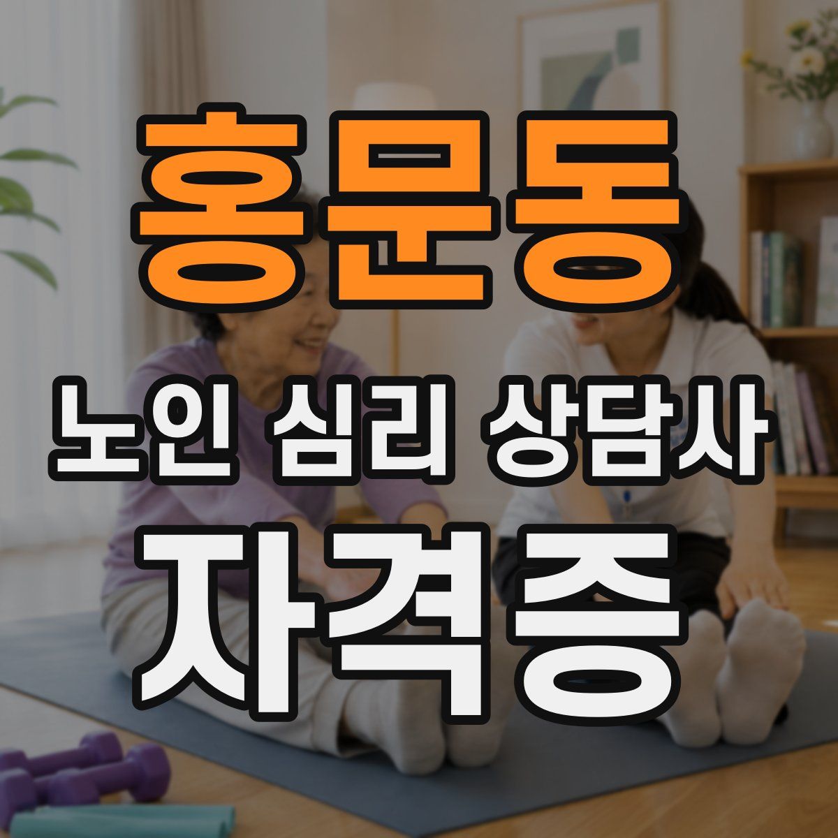 홍문동 노인 심리 상담사 자격증