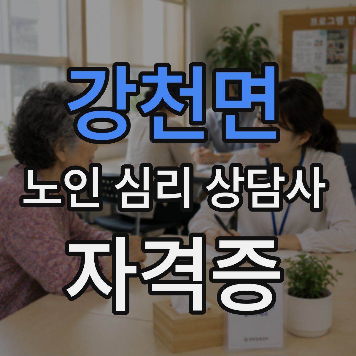강천면 노인 심리 상담사 자격증