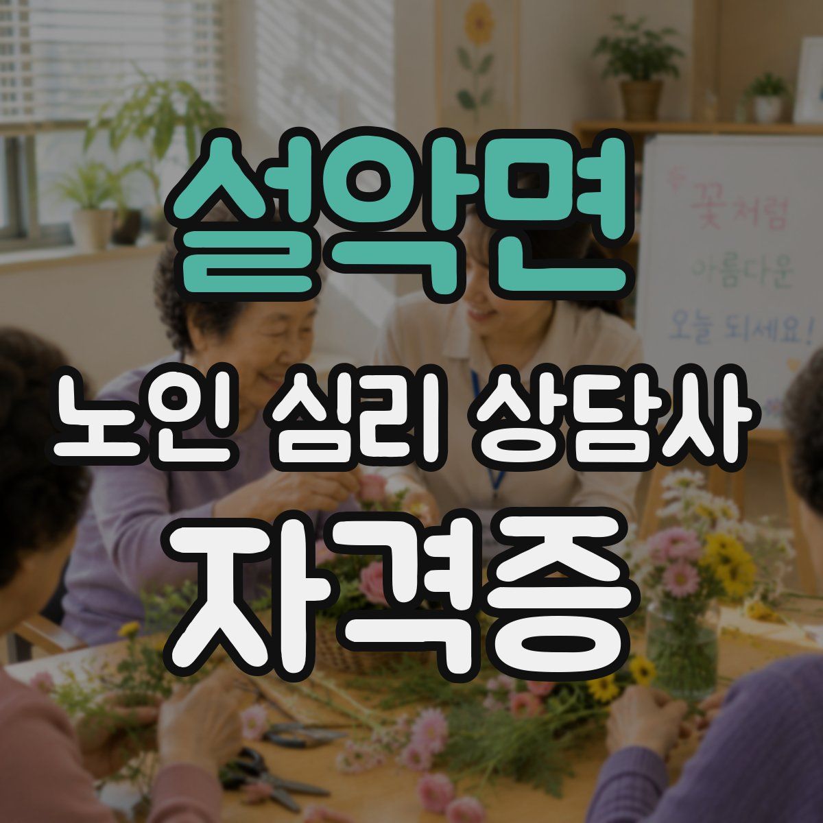 설악면 노인 심리 상담사 자격증