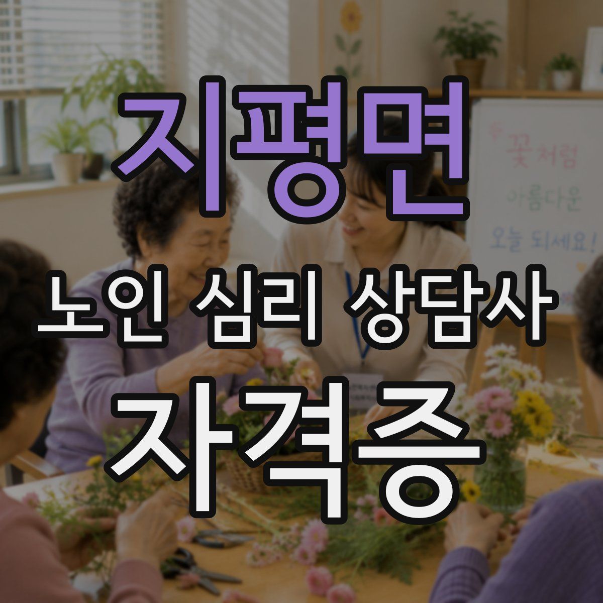 지평면 노인 심리 상담사 자격증