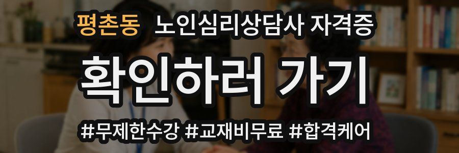 평촌동 노인 심리 상담사 자격증