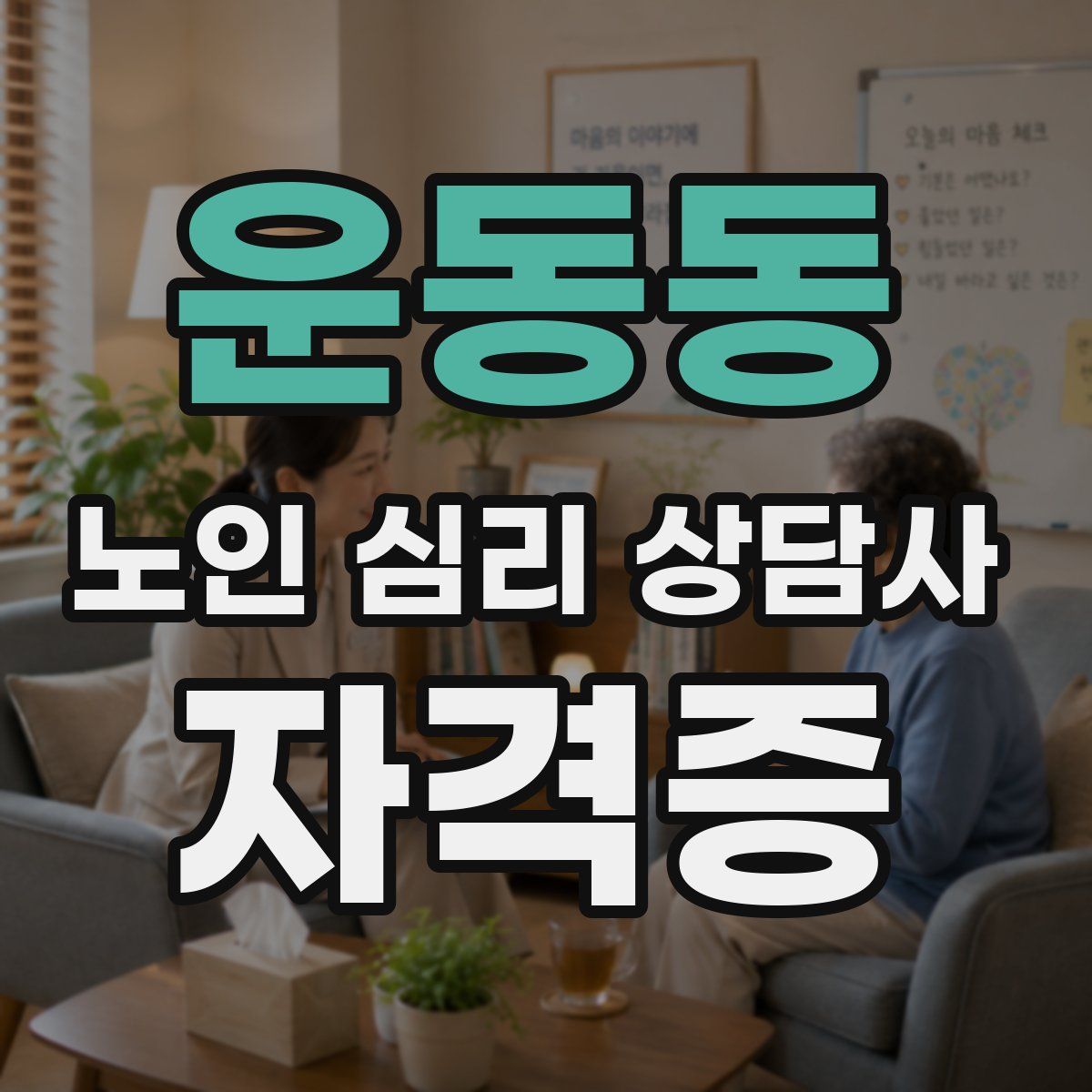 운동동 노인 심리 상담사 자격증