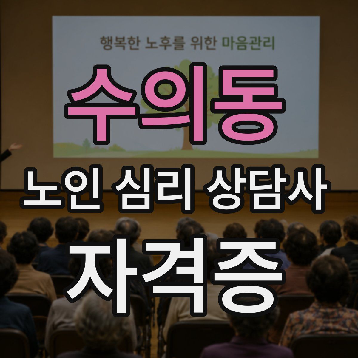 수의동 노인 심리 상담사 자격증