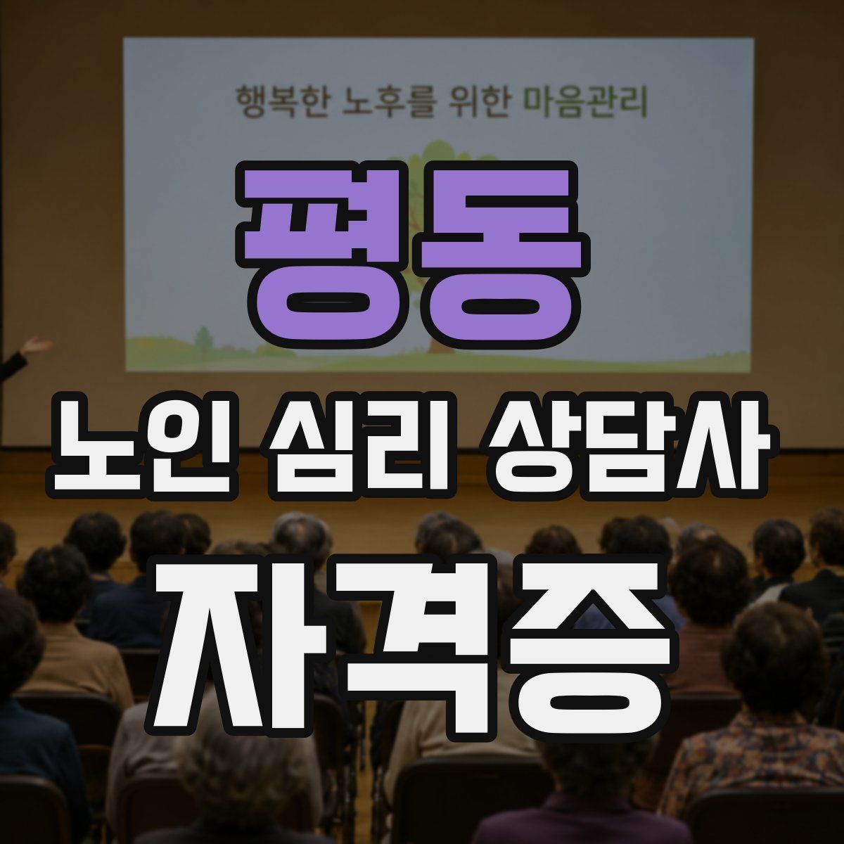 평동 노인 심리 상담사 자격증