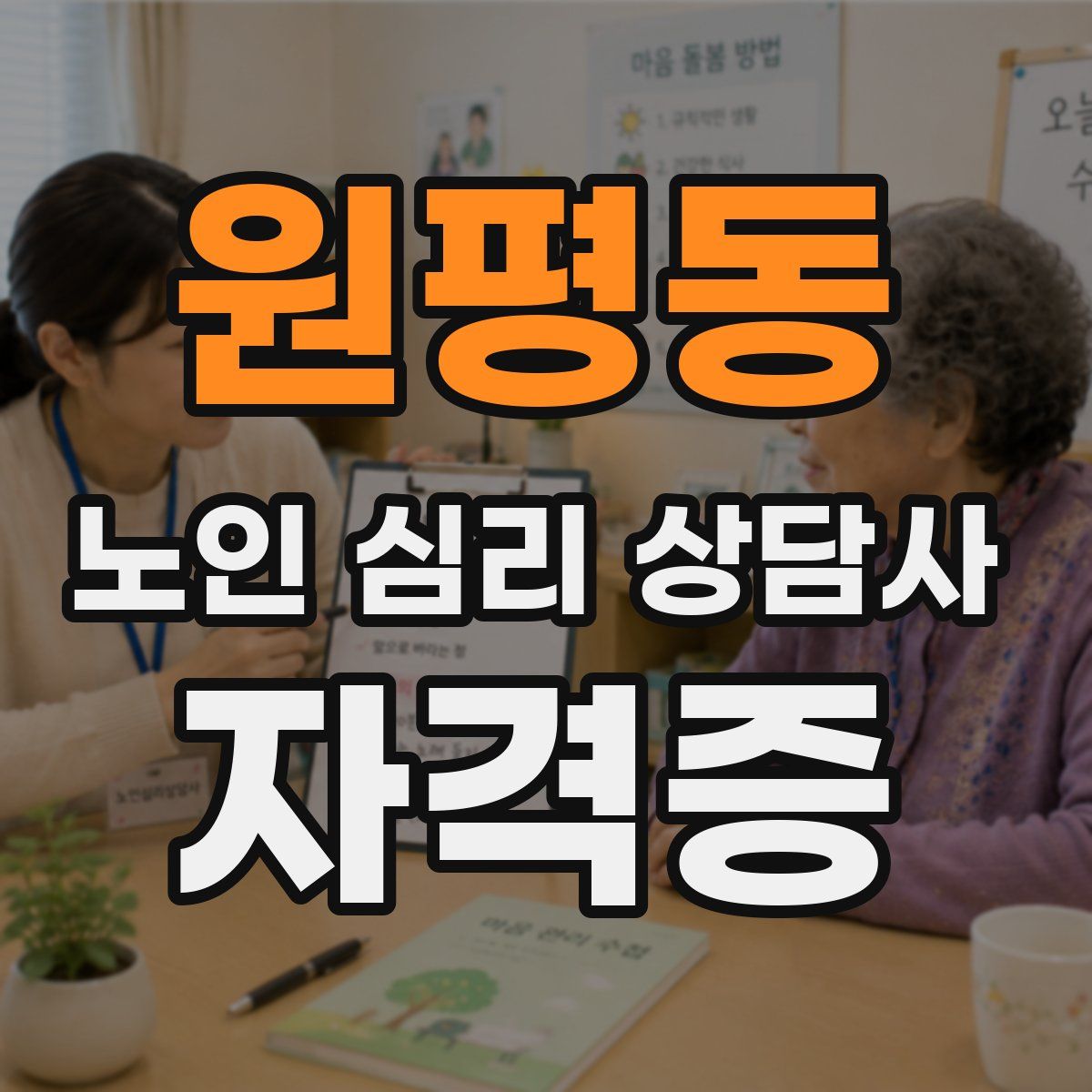 원평동 노인 심리 상담사 자격증