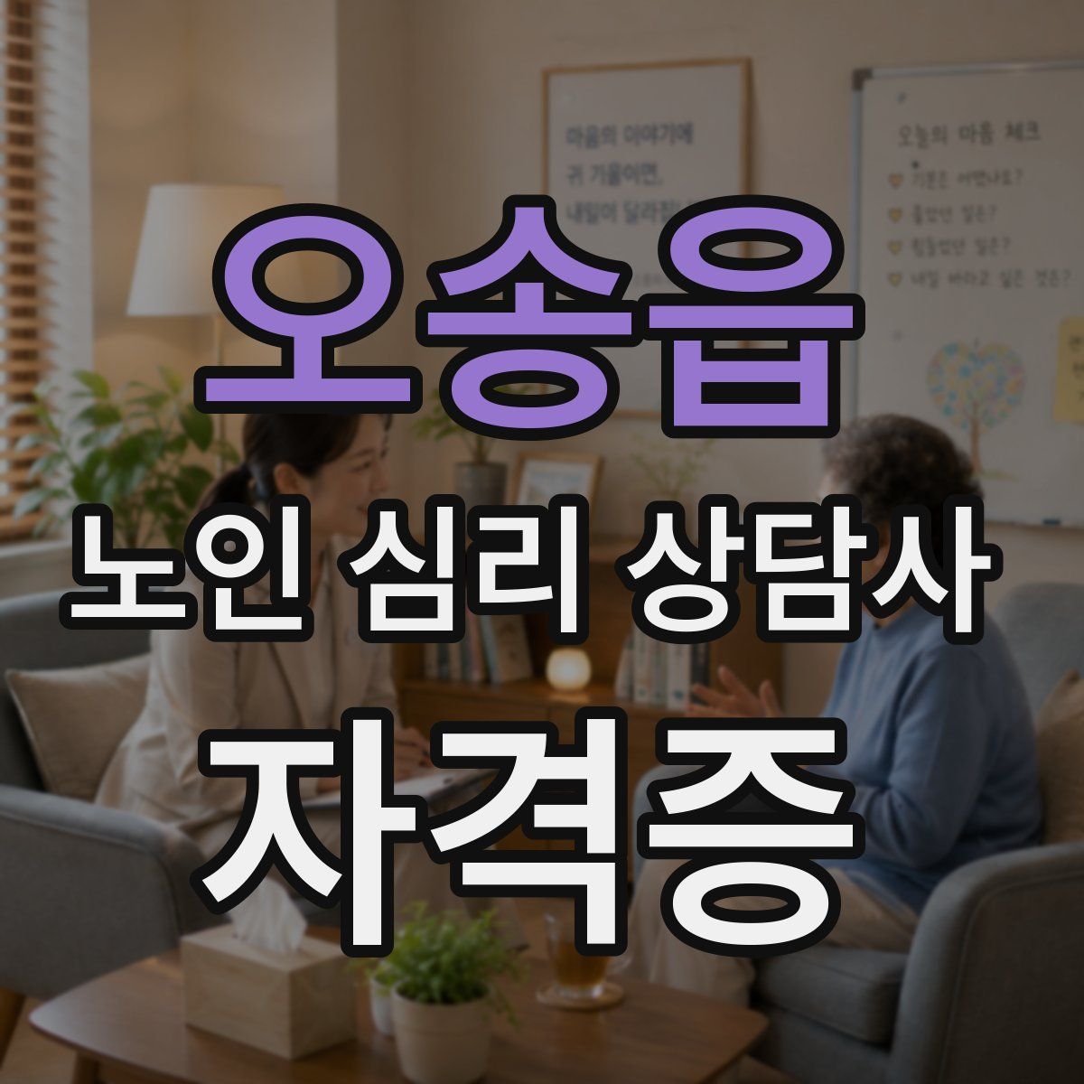 오송읍 노인 심리 상담사 자격증
