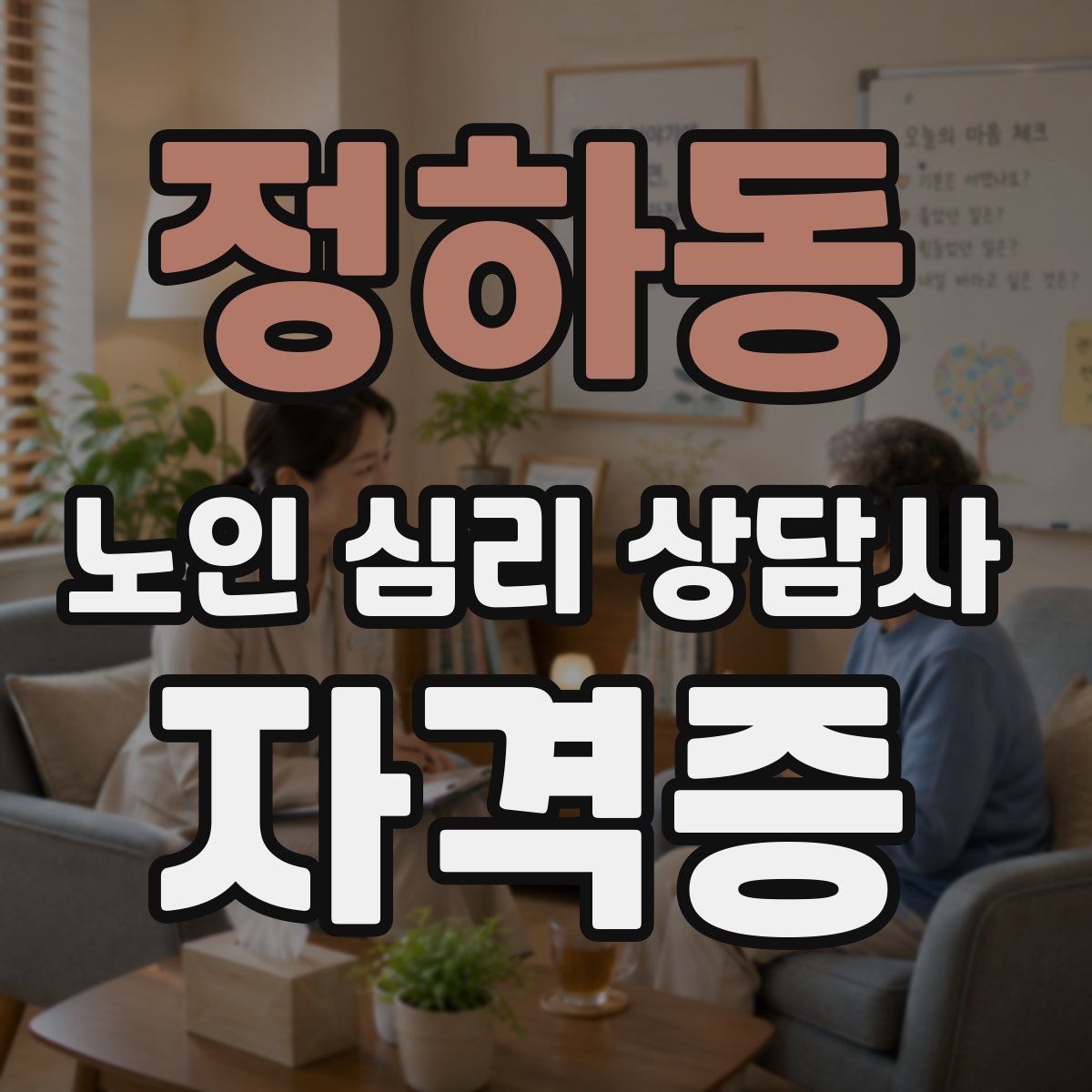정하동 노인 심리 상담사 자격증