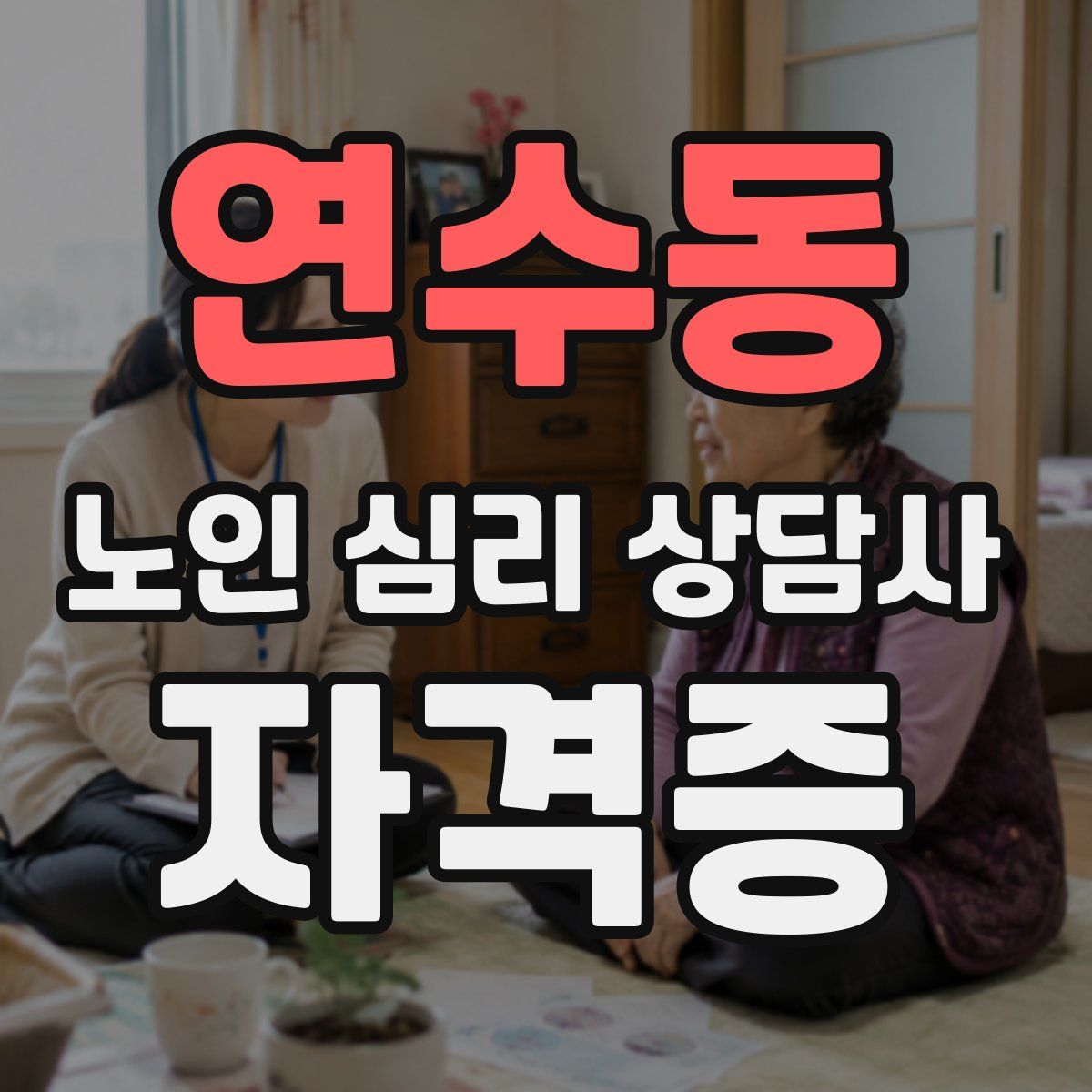 연수동 노인 심리 상담사 자격증