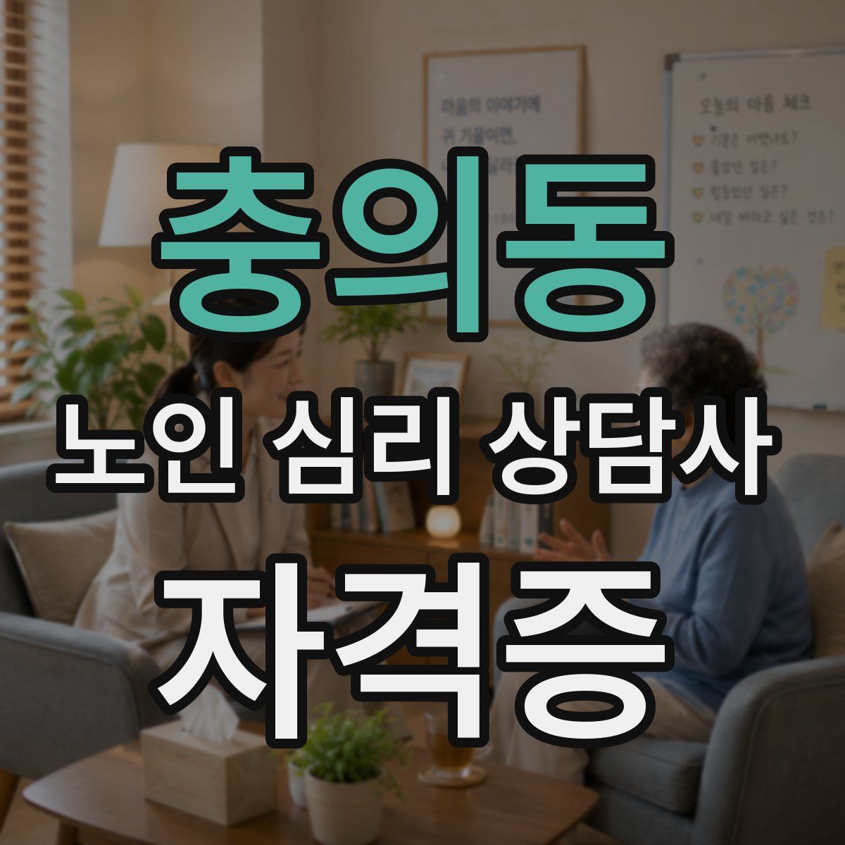 충의동 노인 심리 상담사 자격증