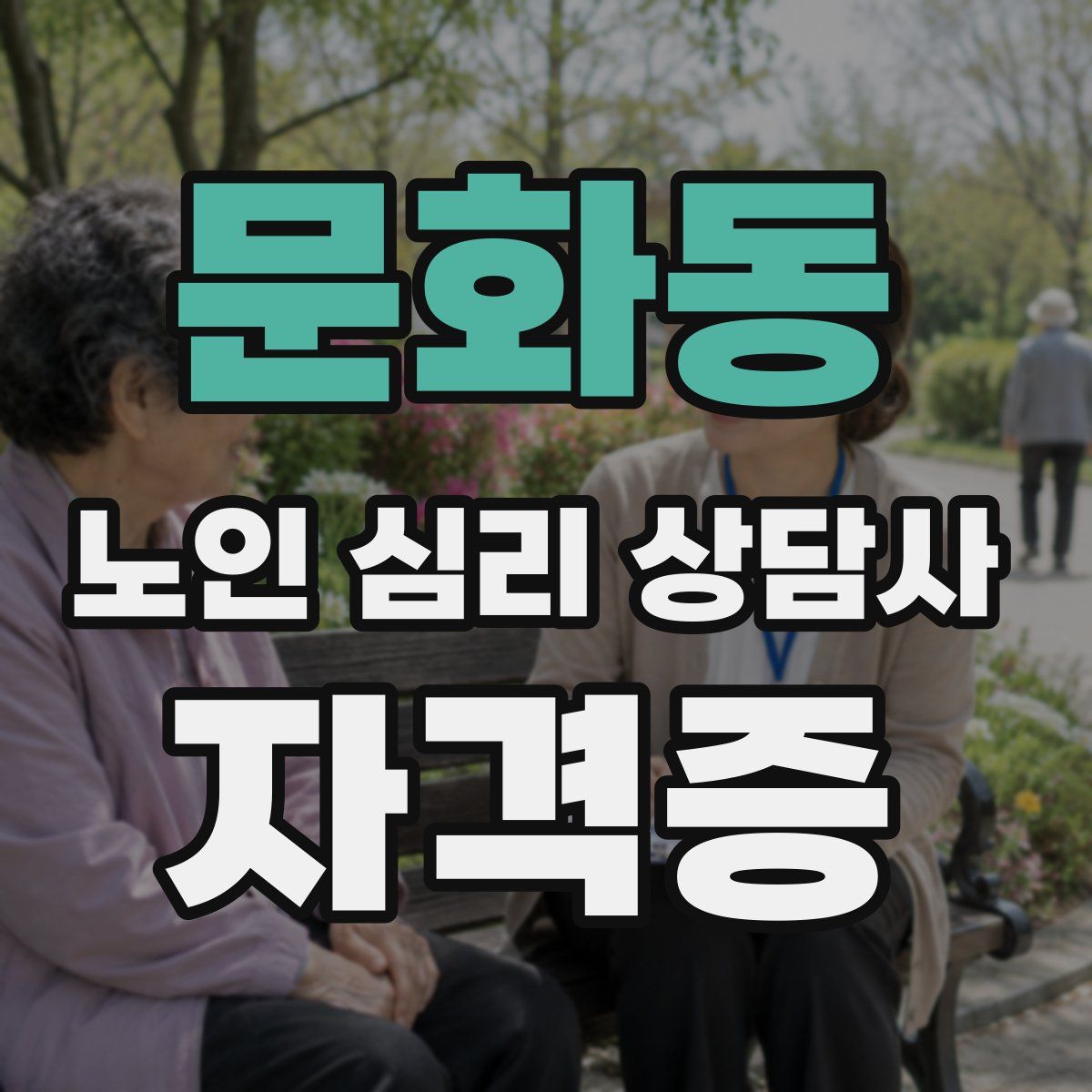 문화동 노인 심리 상담사 자격증