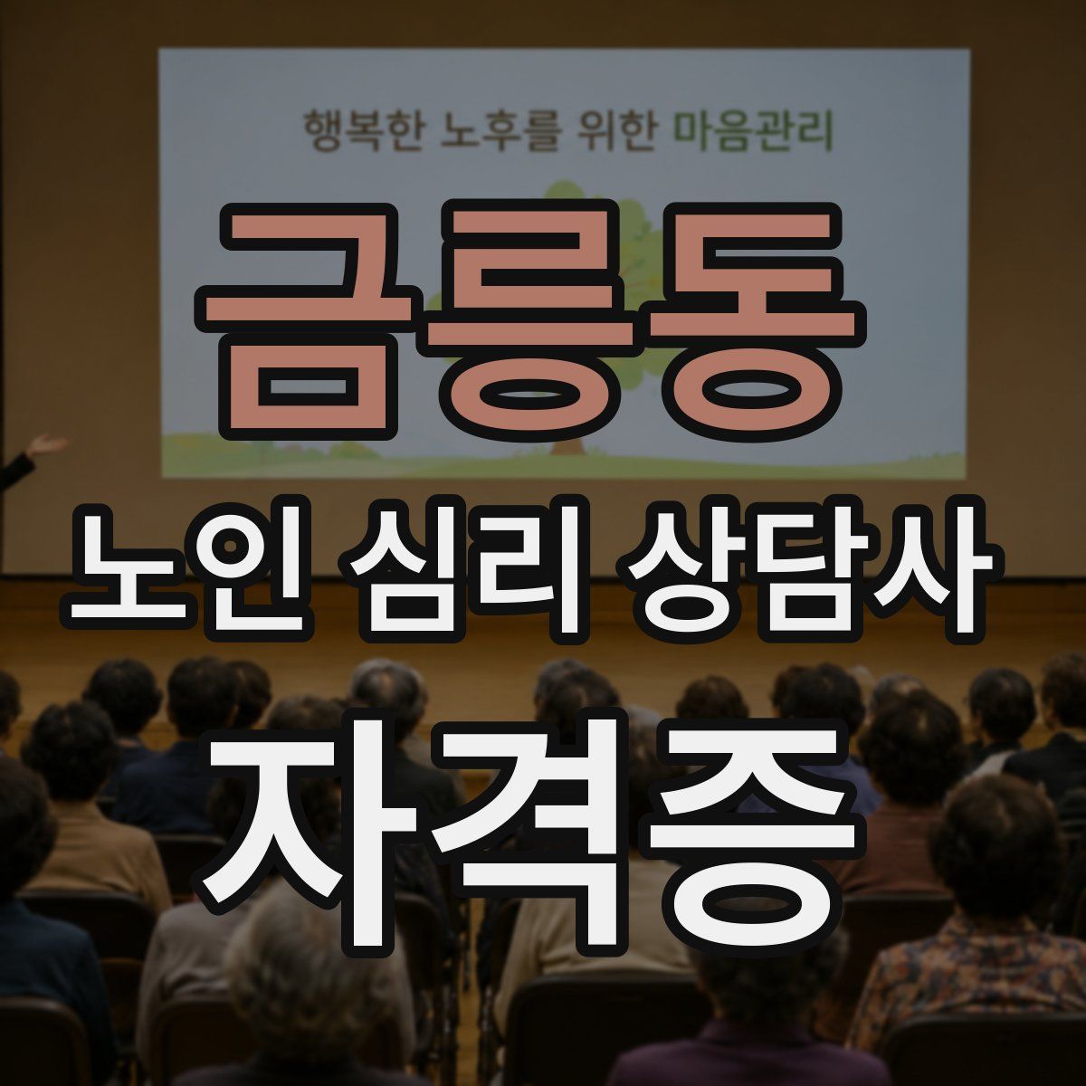 금릉동 노인 심리 상담사 자격증