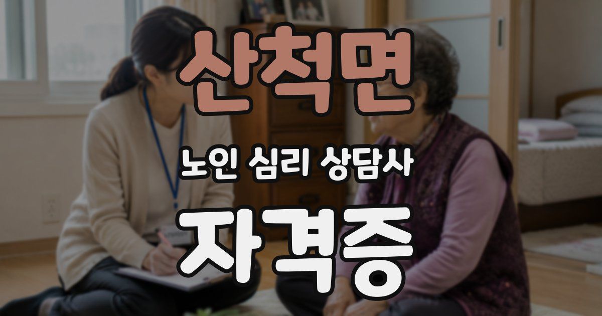 산척면 노인 심리 상담사 자격증