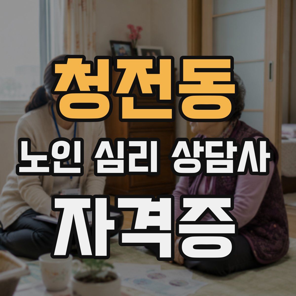청전동 노인 심리 상담사 자격증