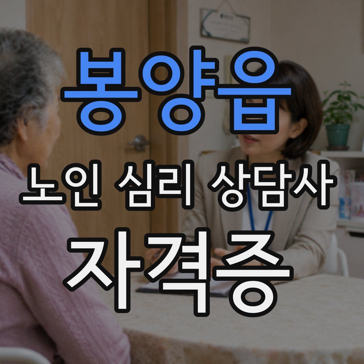 봉양읍 노인 심리 상담사 자격증