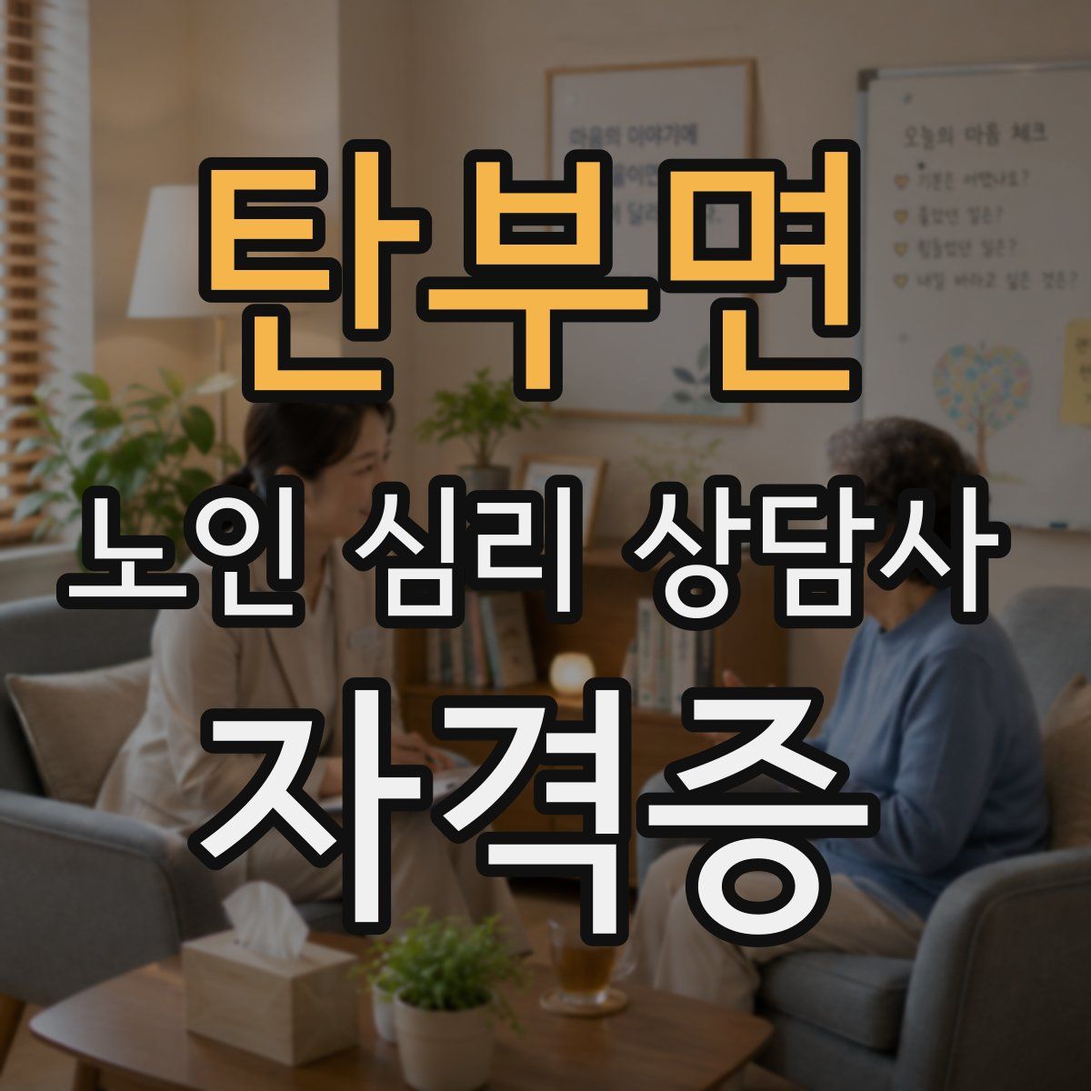 탄부면 노인 심리 상담사 자격증