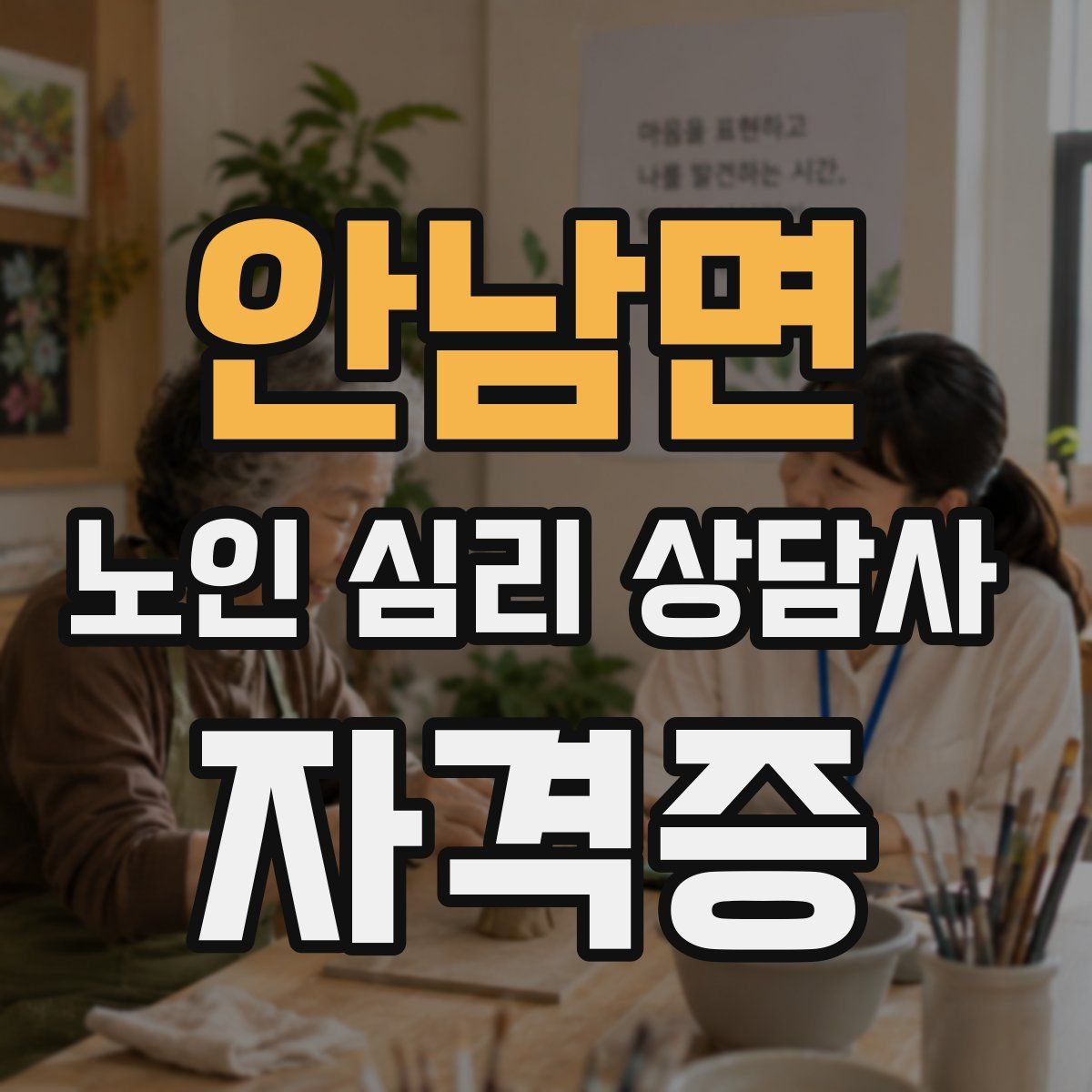 안남면 노인 심리 상담사 자격증