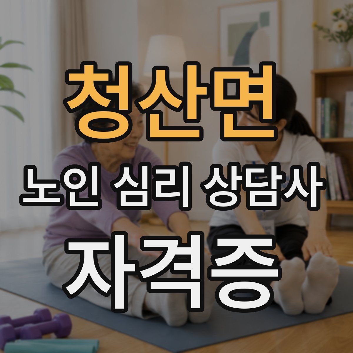 청산면 노인 심리 상담사 자격증