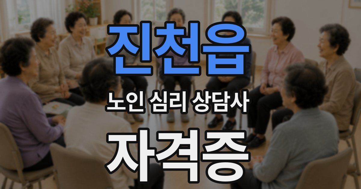 진천읍 노인 심리 상담사 자격증