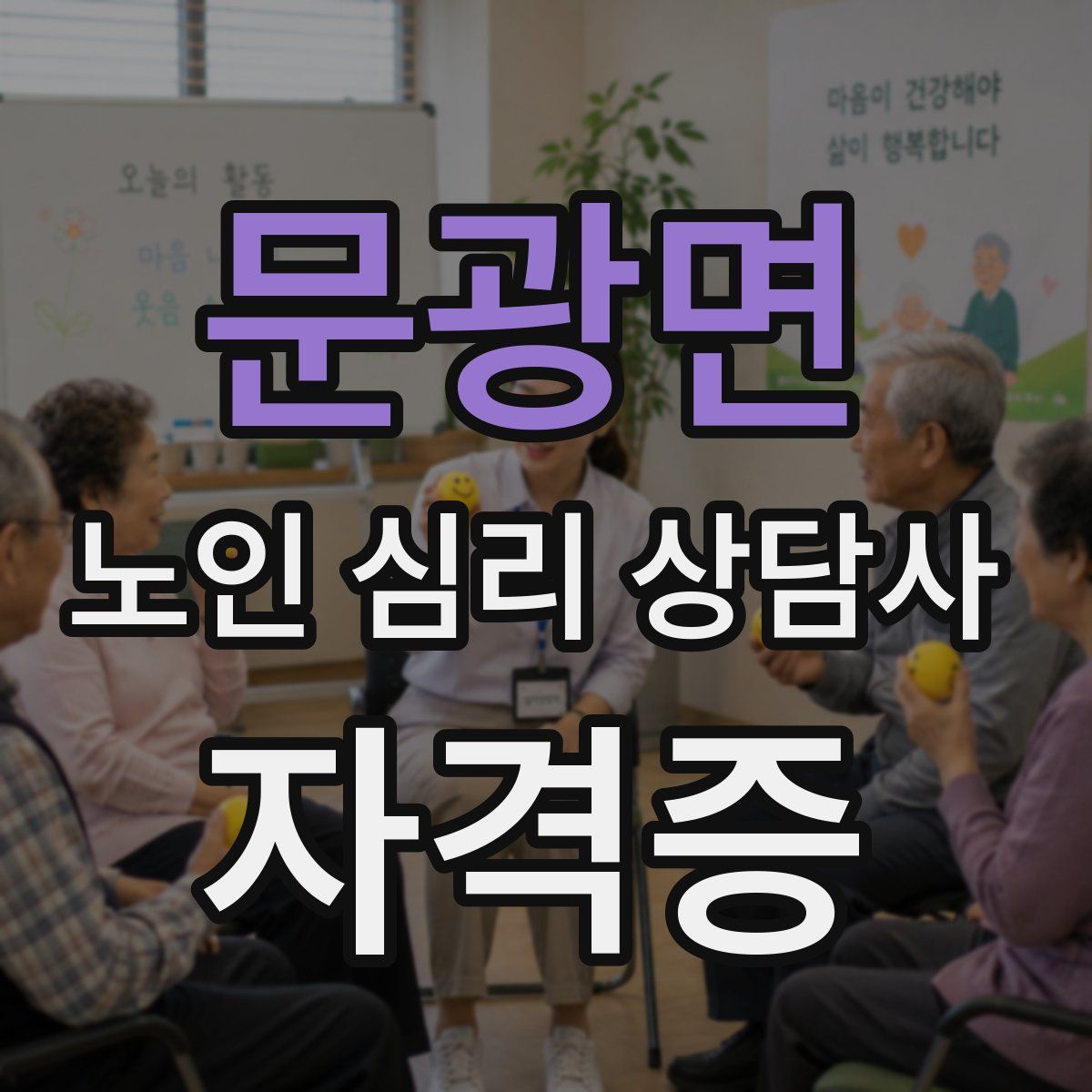 문광면 노인 심리 상담사 자격증