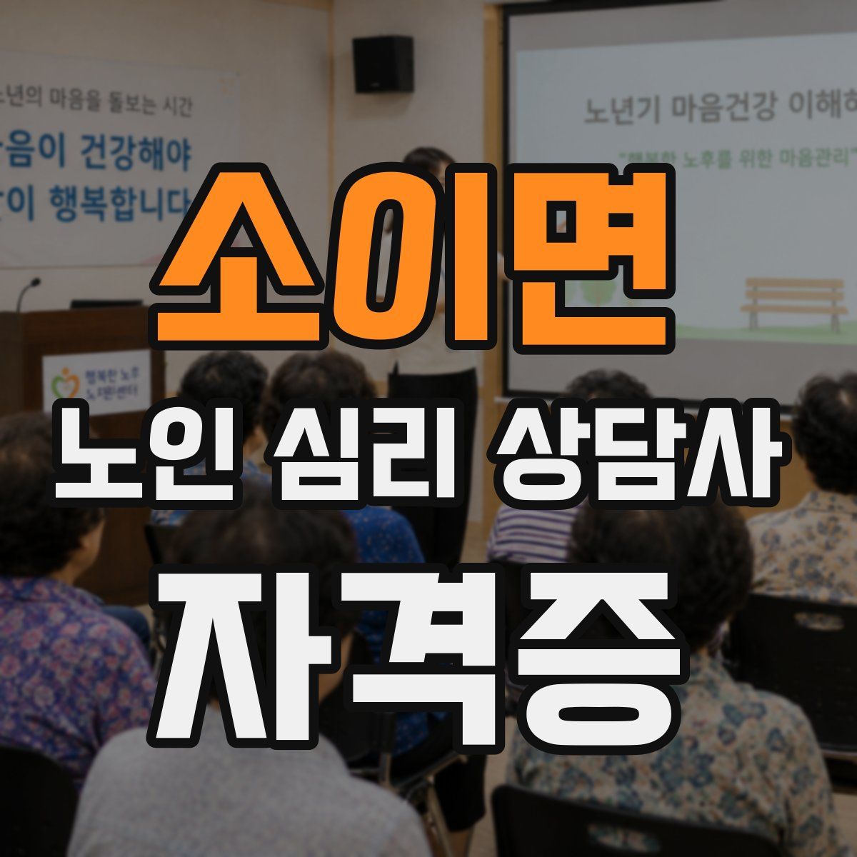 소이면 노인 심리 상담사 자격증