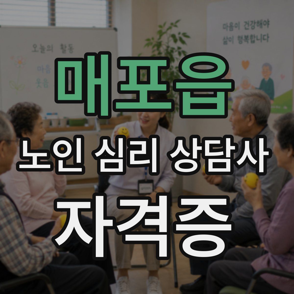매포읍 노인 심리 상담사 자격증