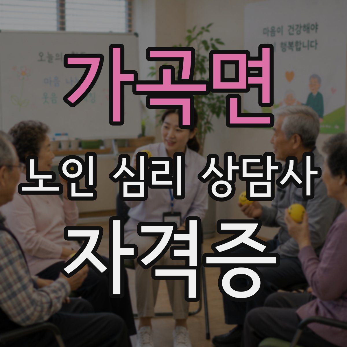 가곡면 노인 심리 상담사 자격증