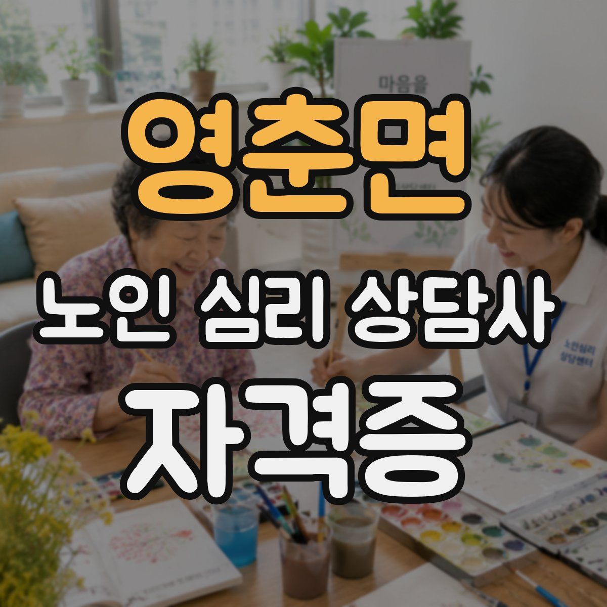 영춘면 노인 심리 상담사 자격증