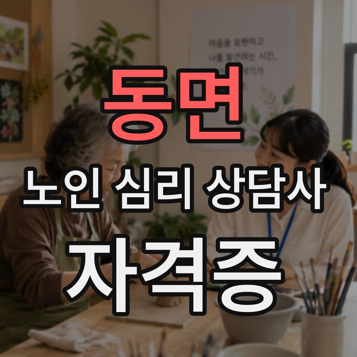 동면 노인 심리 상담사 자격증