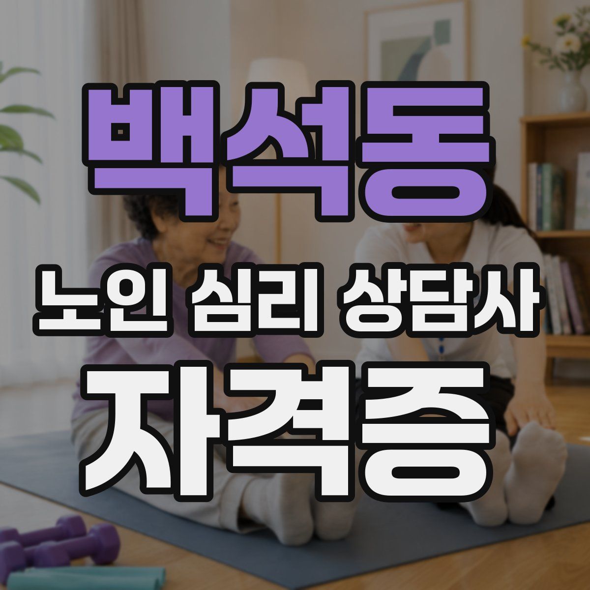 백석동 노인 심리 상담사 자격증